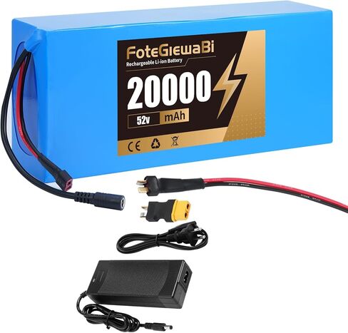 8AH 36V Lithium Battery, 36 Volt 8000mAh Rechargeable Lithium-ion Battery with Charger, T-Plug to XT60 Connector, Charging Cable, for 200W -500W in Saudi Arabia