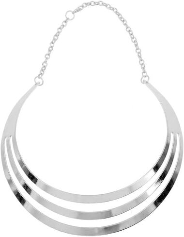 Gold Choker Necklaces for Women Exaggerated Ethnic Big Statement Necklaces African Tribe Wide Metal Choker Jewelry in Kuwait