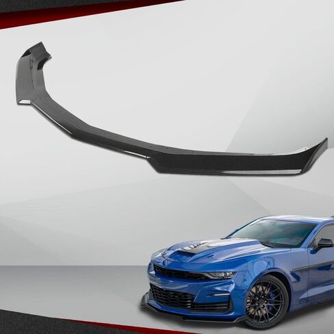 CROSSDESIGN مصد الشفاه الأمامي طراز 1LE متوافق مع موديلات Chevy Camaro LT/LS/RS/SS 2016-2023 (لن يناسب موديلات ZL1 Bumper) ألياف الكربون باللون الأسود in Saudi Arabia