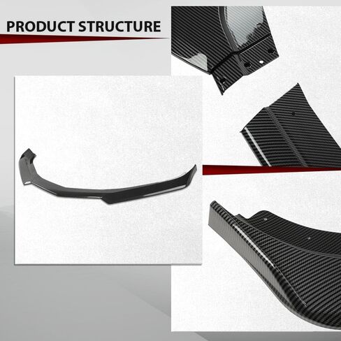 CROSSDESIGN مصد الشفاه الأمامي طراز 1LE متوافق مع موديلات Chevy Camaro LT/LS/RS/SS 2016-2023 (لن يناسب موديلات ZL1 Bumper) ألياف الكربون باللون الأسود in Saudi Arabia