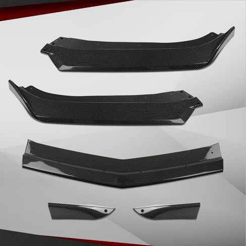 CROSSDESIGN مصد الشفاه الأمامي طراز 1LE متوافق مع موديلات Chevy Camaro LT/LS/RS/SS 2016-2023 (لن يناسب موديلات ZL1 Bumper) ألياف الكربون باللون الأسود in Saudi Arabia