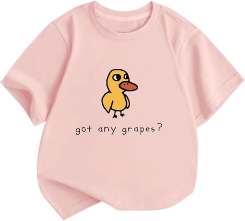 BeWithYou Oversized Cute Duck Shirts for Teens Girls Kawaii Cartoon Graphic Tees Funny Letter Print T-Shirts Casual Tops in Saudi Arabia