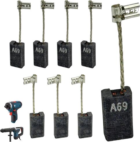 080015001641 فرش الكربون مناسبة لفرشاة RTS10 RTS10G RTS21 RTS22 Ryobi 0301025006، قطع غيار لمحركات منشار الطاولة 6 عبوات in Kuwait