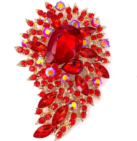 SELOVO Big Large 3.5" Leaf Statement Brooches Pins Scarf Decoration Gold Tone in Saudi Arabia