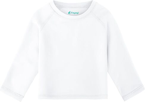 Baby Todder Rash Guard Shirts SPF Long Sleeve Swim Shirts Sun Protection Rashguard Swimwear for Baby Boys Girls in Saudi Arabia