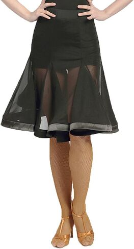 SCGGINTTANZ G2041 تنورة رقص لاتينية احترافية بخياطة شبكية على شكل هيكل السمكة in Kuwait