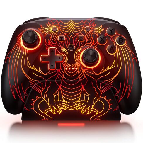 ELISWEEN Wireless Gaming Controller with Charging Dock for PC| Hall Effect Joystick & 1000Hz Polling | Programmable Back Buttons, RGB, Turbo, Gyro | Compatible with Switch/Switch 2, Android, iOS in Saudi Arabia