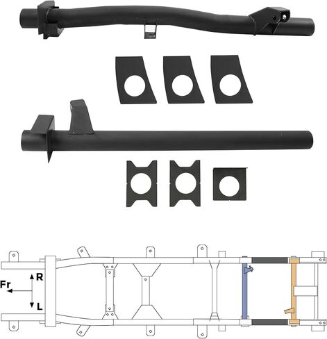 Rear Fuel Tank Support Crossmember and Rear Upper Shock Mount Crossmember with Bracket Fit for 2007-2014 Chevy Silverado 1500 GMC Sierra 1500 in Saudi Arabia