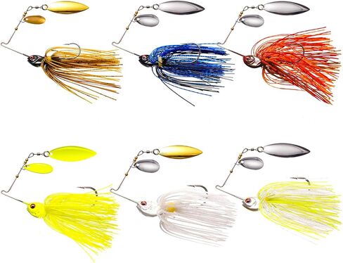 Fishing Lure Spinners, 12pcs Spinner baits for Freshwater and Saltwater,2026 New Trout Fishing Lures Also for Bass Crappie Salmon Walleye in Saudi Arabia