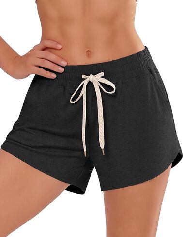 iceROSE Sweat Shorts for Women, Athletic Running Workout Drawstring Casual Lounge Loose Summer Shorts with Pockets in Kuwait