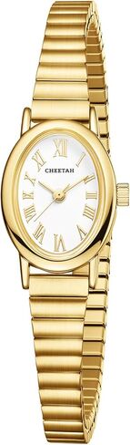 CHEETAH Dainty Gold Watches for Women, with Stainless Steel Expansion Band, Small Oval Case, Analog Roman Dial in Saudi Arabia