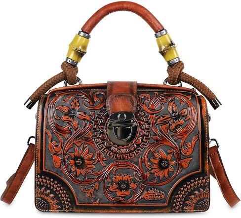 Crossbody Bag For Women Shoulder Bag Purse and Handbag Tote Bag Vintage Embossing Pattern in Saudi Arabia
