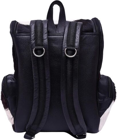 Unisex Cowhide Leather Laptop Western Backpack Purse – Animal Print Womens Hair On Shoulder Travel Diaper Bag in Saudi Arabia
