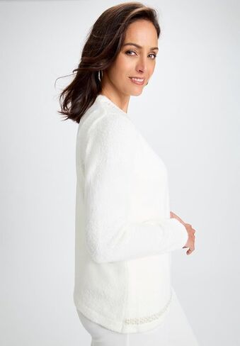 Jessica London Women's Plus Size Boucle Pearl Cardigan in Saudi Arabia