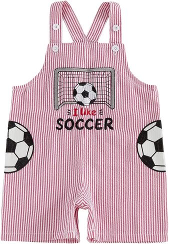 Toddler Baby Boy Baseball Outfit Baseball Embroidery Sleeveless Tank Romper Suspender Jumpsuit Boys Summer Clothes in Saudi Arabia