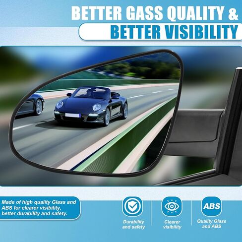 استبدال زجاج المرآة الجانبية للركاب لسيارة Toyota Camry 2012 2013 2014 2015 2016 2017، Avalon Hybrid 2013-18 - مرآة الرؤية الجانبية اليمنى مع لوحة دعم لملحقات Camry in Saudi Arabia