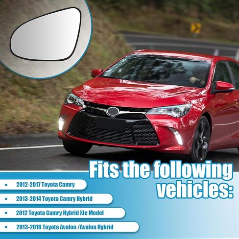 استبدال زجاج المرآة الجانبية للركاب لسيارة Toyota Camry 2012 2013 2014 2015 2016 2017، Avalon Hybrid 2013-18 - مرآة الرؤية الجانبية اليمنى مع لوحة دعم لملحقات Camry in Saudi Arabia