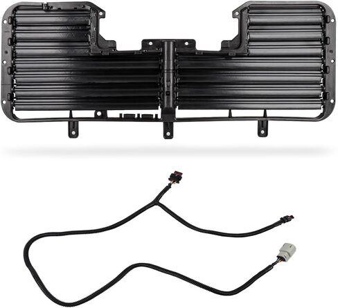 Active Grille Shutter Assembly Compatible with Chevy Silverado 1500 2017 2018 2019 GMC Sierra 1500 Air Intake Shutter W/Motor Replacement for 84363184 in Saudi Arabia