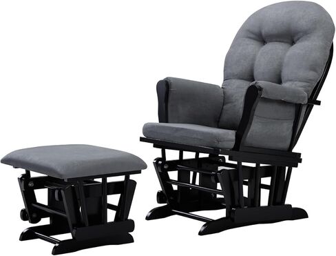 Angel Line Grayson Glider and Ottoman, Espresso w/Chocolate Cushion in Saudi Arabia