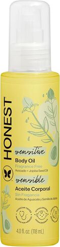 زيت الجسم المرطب الخالي من العطور من شركة The Honest Company، يغذي بشرة الطفل ويهدئها، نباتي، نباتي لا يسبب الحساسية، 4.0 أونصة سائلة in Saudi Arabia