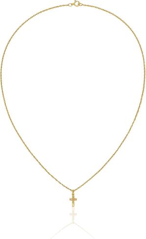 IceCarats 10K الصلبة ثلاثي اللون الوردي الأبيض الأصفر الأسود التلال الذهب المقدسة الصليب سلسلة قلادة in Kuwait