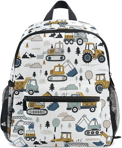 ZOEO Toddlers Backpack Truck Excavator Kids Bookbag for Boys Girls 3-7 Years Preschool Kindergarten Cute Mini Bags with Safety Leash Daypack in Saudi Arabia