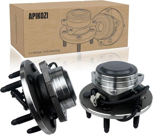 زوج مجموعة محور تحمل العجلات الأمامية 2WD متوافقة مع 00-06 Chevy Tahoe، 99-06 Silverado 1500,00-06 Suburban 1500، لـ GMC Yukon، 99-06 Sierra 1500، لـ 02-06 Cadillac Escalade 6Lugs W/ABS، 515054 in Kuwait