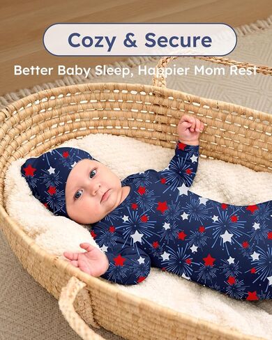Yoofoss Baby Knotted Gowns 0-3 Months, Newborn Sleepers Hospital Coming Home Outfit for Photograph, Soft Breathable Comfort in Saudi Arabia