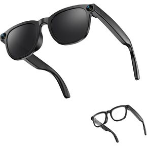 نظارات الذكاء الاصطناعي الذكية مع الكاميرا، نظارات كاميرا بلوتوث للرجال والنساء، تسجيل فيديو HD 1080P، صورة 32 ميجابكسل، إطار ضيق TR90، مساعد صوتي وترجمة للسفر، تسجيل الفيديو (عدسات فوتوكروميك) in Kuwait