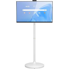 32 Inch Portable TV 2K Smart Touchscreen Monitor, Android Rolling TV with Detachable Magnetic Camera, 20W Audio, Rechargeable Battery, Full Swivel Rotation, Built-in Voice Control in Saudi Arabia