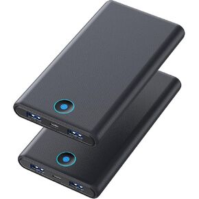[عبوتان] شاحن محمول بقوة 10000 مللي أمبير في الساعة، شاحن هاتف محمول أنحف USB C داخلي وخارجي للشحن السريع، حزمة بطارية خارجية احتياطية من Travel Essentials لهاتف iPhone 17/16/ 15/14/13/12، Galaxy S24، Android in Kuwait