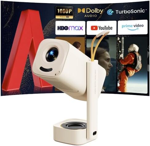 Yaber T1 Pro2 Mini Projector with WiFi and Bluetooth, Dolby Audio & Turbo Sonic Bass, Auto Focus & Keystone, Native 1080 FHD with HDR10, Portable Projector for Outdoor Indoor Use in Saudi Arabia