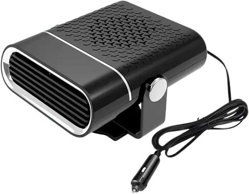 4in1 Car Heater Fan 12V/24V 200W Car Heater Electric Cooling Heating Auto Windshield Defroster Defogging Demister Webasto(12V Black) in Kuwait