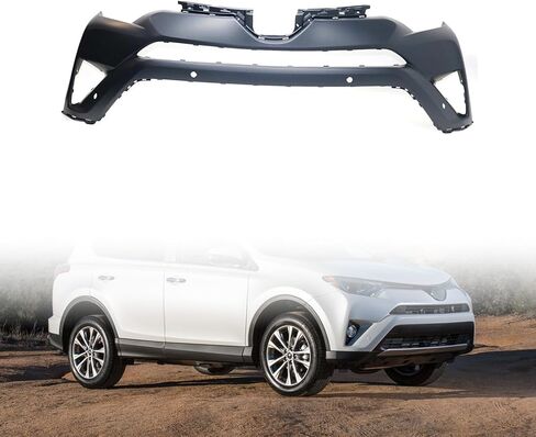 غطاء المصد الأمامي من LOSTAR مناسب لـ 2016-2018 Toyota RAV4 بدون فتحات مستشعر وقوف السيارات in Saudi Arabia
