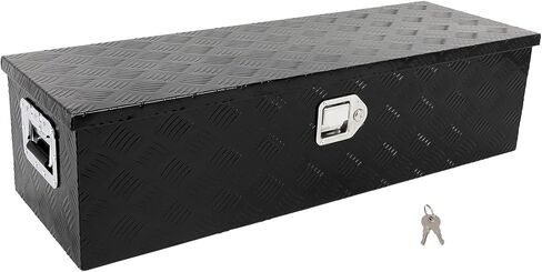 SCITOO 39inch Heavy Duty Truck Bed Tool Box Chest Box Trailer Tongue Box for Pick Up Truck Bed RV Trailer Black Rectangle Truck Bed Storage with Side Handle,Lock and Keys in Saudi Arabia
