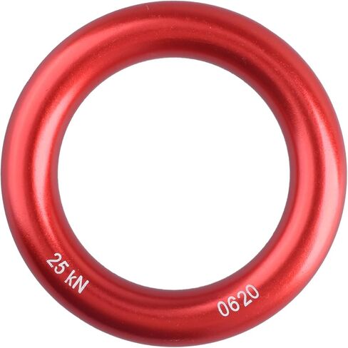 YAPJEB Rappel Ring 25kN for Rock Climbing Arborist, O-Ring Rescue Hammock Rappelling Rope and Slackline Loop, Friction Saver Equipment in Saudi Arabia