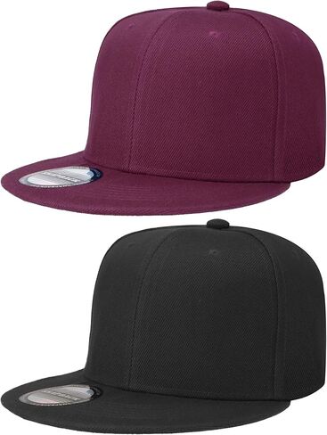 قبعة Falari Classic Snapback، عبوتان، فاتورة مسطحة، حجم قابل للتعديل، نمط الهيب هوب in Saudi Arabia