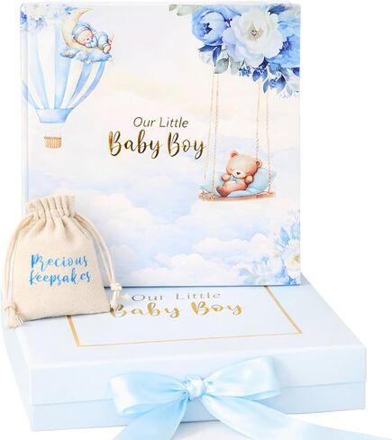 Luxury Baby Girl Memory Book Set – Keepsake Journal & Milestone Album from Pregnancy to Age 5 with Premium Gift Box, Storage Pouch & Keepsake Envelope – Baby Shower & Newborn Gift in Saudi Arabia