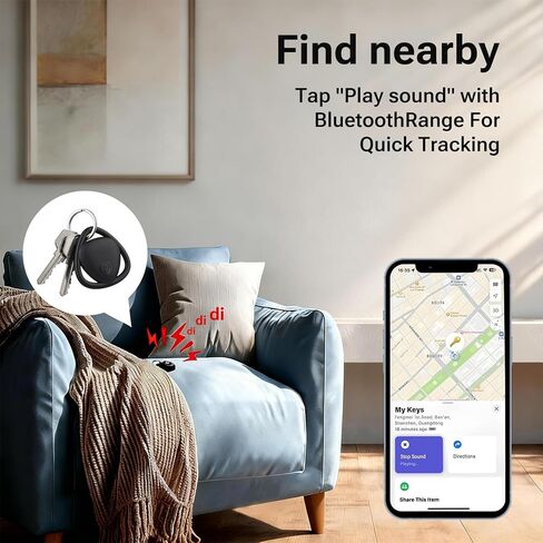 علامات الهواء - 4 عبوات Android 【معتمدة من Google MFG】، تعمل علامة الهواء لجهاز Android Item Finder مع Google Find Hub، ومحدد موقع جهاز تعقب الهواء، والعلامة الذكية للمفاتيح، والأمتعة، والحقائب، وحقائب السفر in Kuwait
