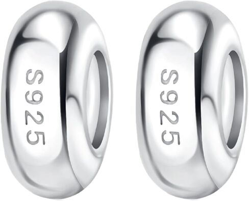 Annmors 925 Sterling Silver Charms Infinity Love Heart Safety Chain fit Bracelets Necklaces Dangle Beads with 5A Cubic Zirconia Christmas Valentine Mother's Day Gift for Women in Saudi Arabia