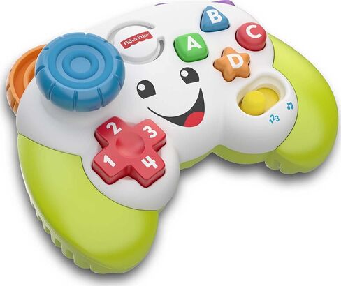 Fisher-Price Laugh & Learn Baby & Toddler Toy Game & Learn Controller Pretend Video Game with Music & Lights for Ages 6+ Months Multilanguage Version in Kuwait