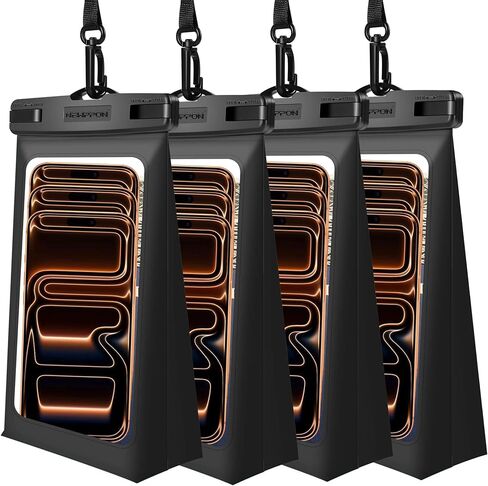 4 Pack Floating Waterproof Phone Pouch - Universal Large Floatable Water Proof Dry Bag Case - Float Clear Cell Holder with Lanyard - for iPhone 17 Pro Max Samsung Galaxy - Beach Swimming Pool in Saudi Arabia