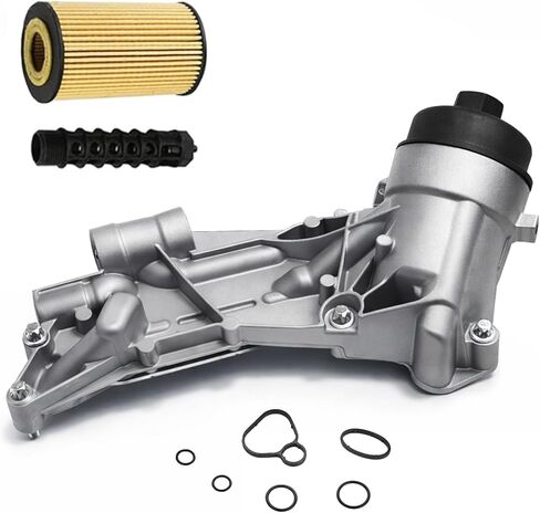 Engine Oil Cooler With Oil Filter Compatible with GM Chevy Cruze Sonic Aveo 1.6L 1.8L Compatible with Pontiac G3 1.6L 93186324 55353323 in Saudi Arabia
