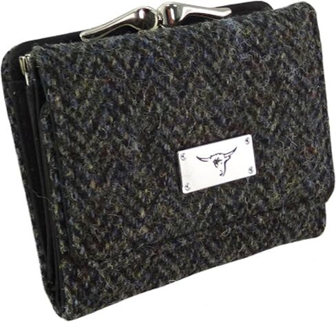 Glen Appin Harris Tweed 'Unst' Small Purse in Deep Pink Tartan Wallet Birthday Gift (Black Watch) in Saudi Arabia