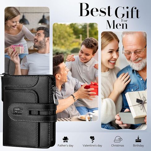 furid Airtag Wallet Men Slim: Wallet with Airtag Holder - Air Tag Wallet for Men, Metal Wallet with 2 Money Clip Replaceable Gift Boxed Set in Saudi Arabia