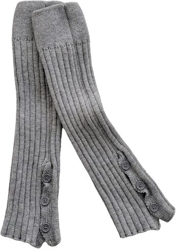Yawlsow Knit Leg Warmers for Women Girls, Button Thick Fluffy Winter Long Socks JK Y2k 80s Ribbed Dance ballet Party Skating in Saudi Arabia