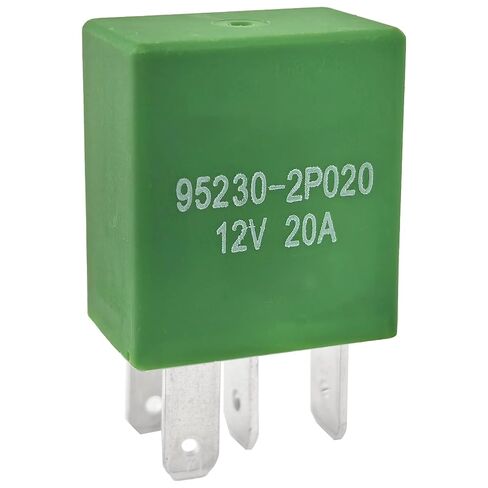 1-Pack 95230-2P020 Relay 12VDC 20A 4-Pin SPST - Compatible with Hyundai Elantra/Sonata & Kia Optima/Forte (2011-2017) - Fixes Cooling Fan, Fuel Pump & P0699/B1681 Errors in Saudi Arabia
