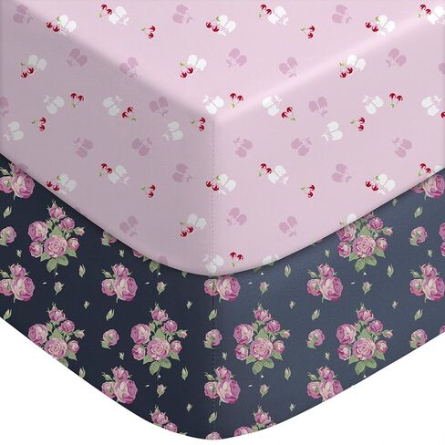 Yoofoss Pack and Play Sheets Fitted, Mini Crib Sheets 2-Pack for Pack N Play Mattress, Stretchy Playard Sheet, Soft and Breathable (Panda) in Saudi Arabia