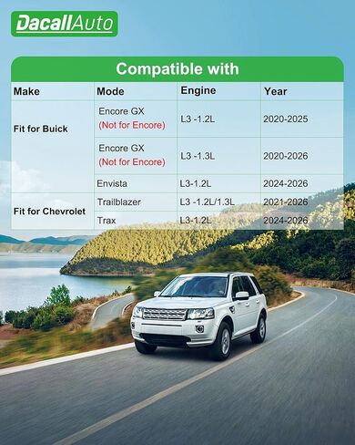 مجموعة فلتر هواء المحرك ومقصورة الكربون المنشط مناسبة لسيارة Buick Encore GX/Envista (2020-2025)، لسيارة Chevy Trailblazer/Trax (2021-2026)، استبدل الجزء رقم. CF11966, CA12814 in Saudi Arabia