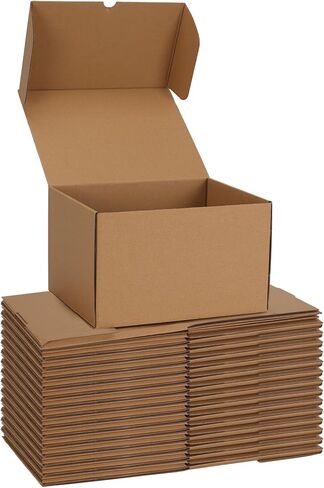 صناديق شحن صغيرة من CRUGLA مقاس 6 × 4 × 1.5، 100 عبوة من صناديق بريد كرافت قابلة للطي، 3 طبقات من الورق المقوى المموج الصغير لتغليف الأعمال الصغيرة in Kuwait